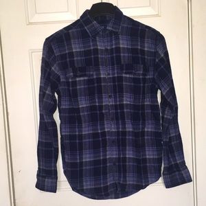 Blue Plaid Button up shirt